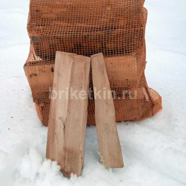 Сухие берёзовые дрова в сетках от Брикеткина